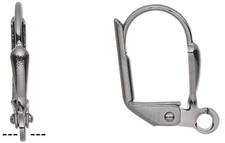 100 Gunmetal Plated Brass 16mm Leverback Earwires with 7x2mm Shield  Open Loop 