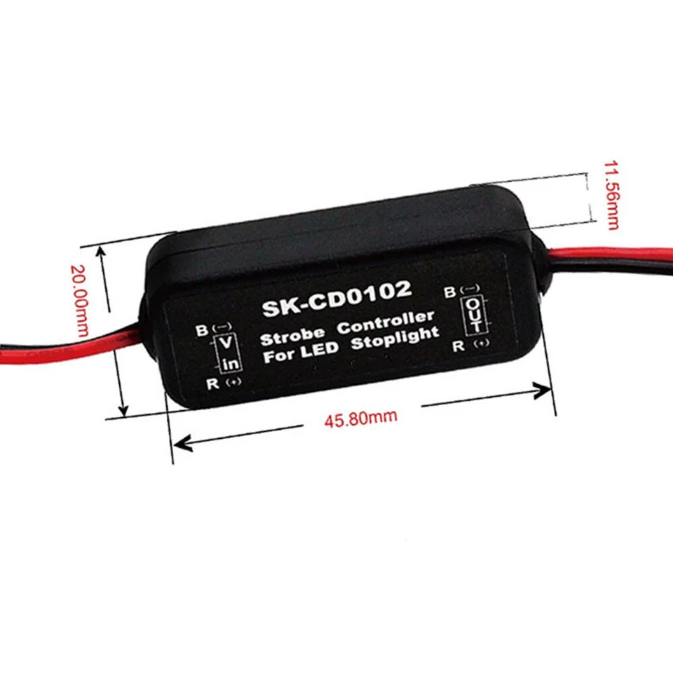 2x Universal Flash Strobe Controller Flasher Module Car LED Brake Stop Light UK - Image 2 of 4