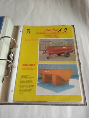 Tractor brochure, agricultural machinery brochure, No. 19 other brochures listed