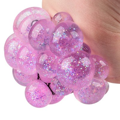 glitter squishy mesh ball