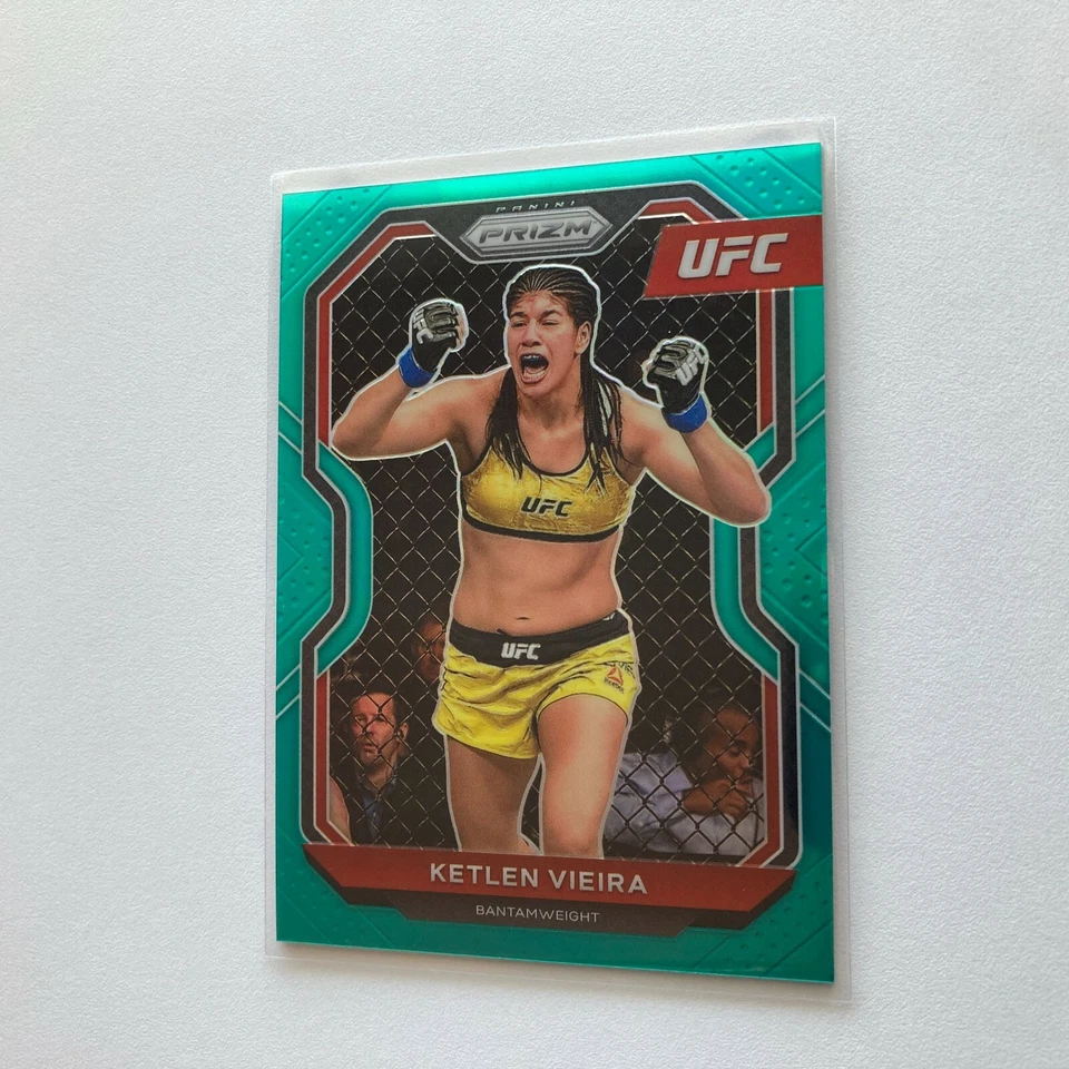 Ketlen Vieira 2021 Panini Prizm UFC Teal Refractor Card 30/49 #85 - Image 2 of 4