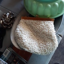 Vintage Beaded Sequin Pearl Cream Clutch/ Mini Bag - Wedding Prom Formal