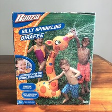 Banzai Giraffe Silly Sprinkling Inflatable Yard Sprinkler Spray Toy Kids Toddler