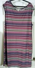 Studio AA Sleeveless Multicolor Midi Shift Dress Plus Size 20W