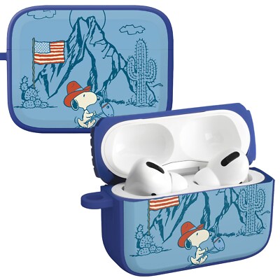 Peanuts Yeehaw America HDX Case Cover Compatible with Apple AirPods Pro 1 & 2