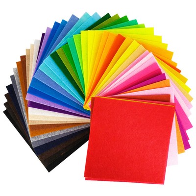 Nonwoven Felt Fabric 10x10cm Patchwork Cloth Bundle for Kids ScrapbookingATC _cn