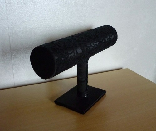 Zwarte kanten satijnen armband horloge houder display staander - Photo 4/4