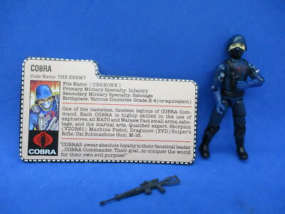 GI JOE COBRA THE ENEMY v1.5 Complete with Rifle & File Card 1983