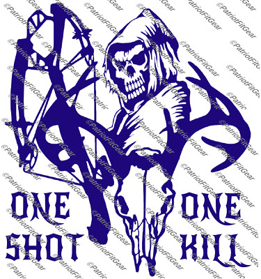 Bow Hunter,One Shot One Kill,Deer Hunting,Death From Above,Buck,Custom Decal
