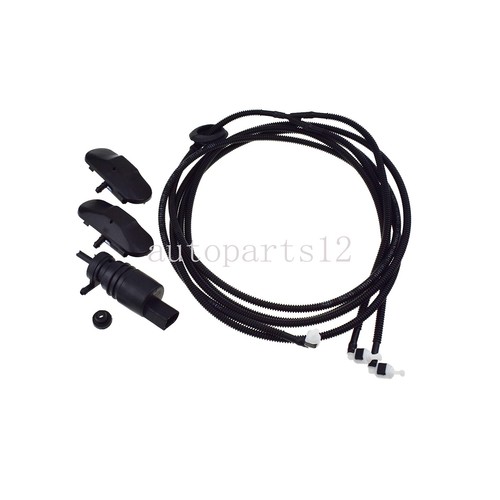 Windshield Washer Pump & Spray Nozzle & Hose Kit For VW Beetle Golf Jetta Passat - Picture 9 of 10