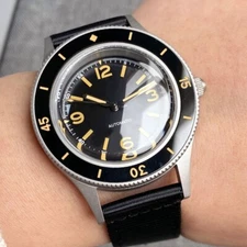 Sandblast 40mm Tandorio Black Dial NH35A Automatic Mens Watch Sapphire Glass