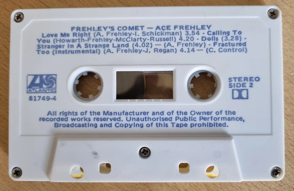 ACE FREHLEY - FREHLEY'S COMET  DEBUT ALBUM on CASSETTE - USED - Image 2 of 2