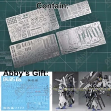 for MG 1/100 FA-010-A FAZZ ver ka Model AW9 Details Part Etch Sheet S016 +Decal