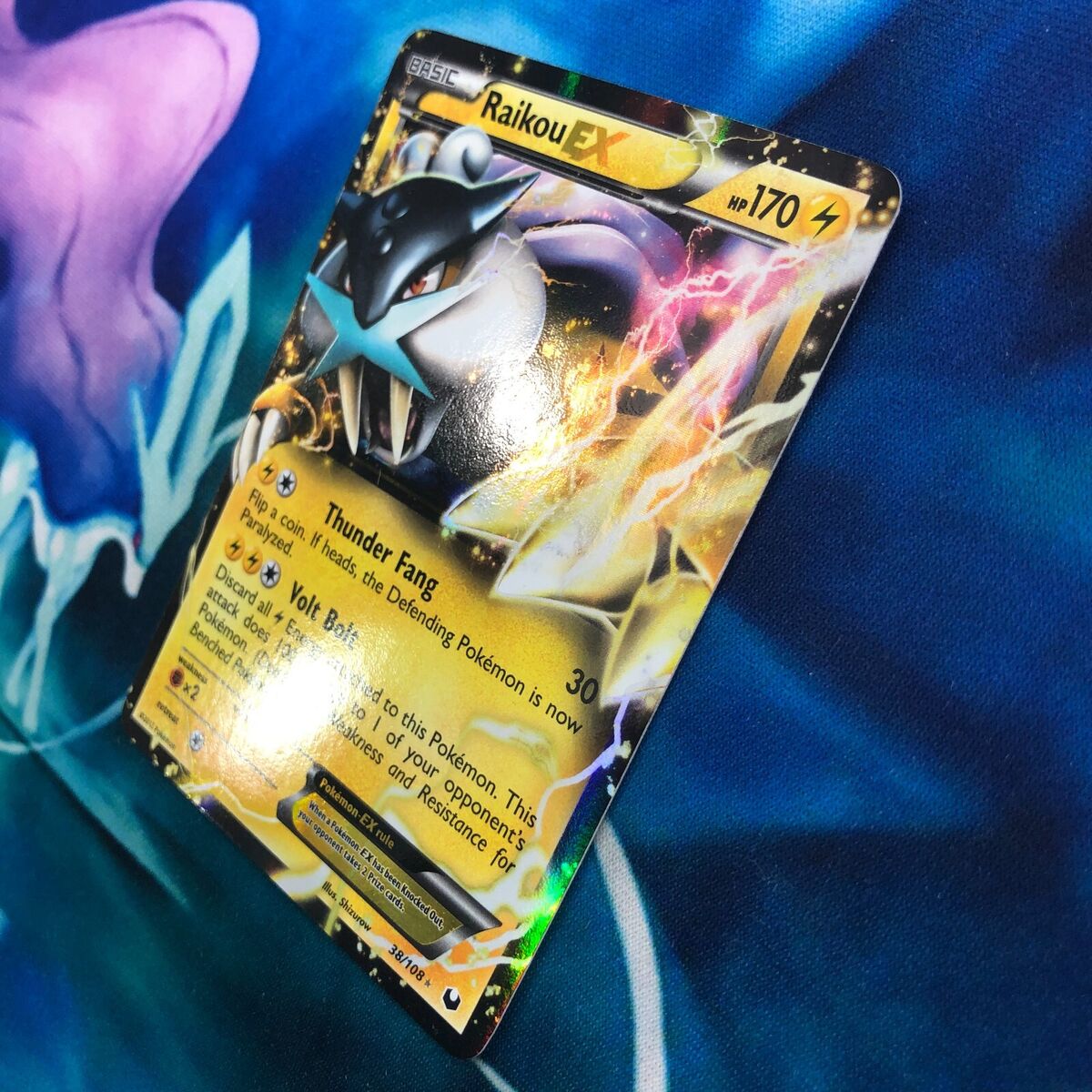 Pokemon Dark Explorers Single Raikou EX 105/108 - MODERATE PLAY