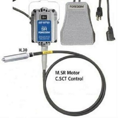 1/6 HP SR Motor With Speed Control & H.30 Handpiece - Flexible Shaft Machine For Rotary Tool Work, 115V