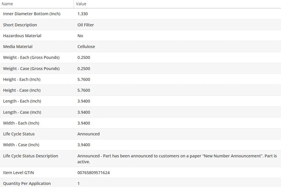 原始设备制造商类型滤油器 WIX 适用于 VOLKSWAGEN TOUAREG 2005 - 2008 V10-5.0L — 第 4/4 张图片