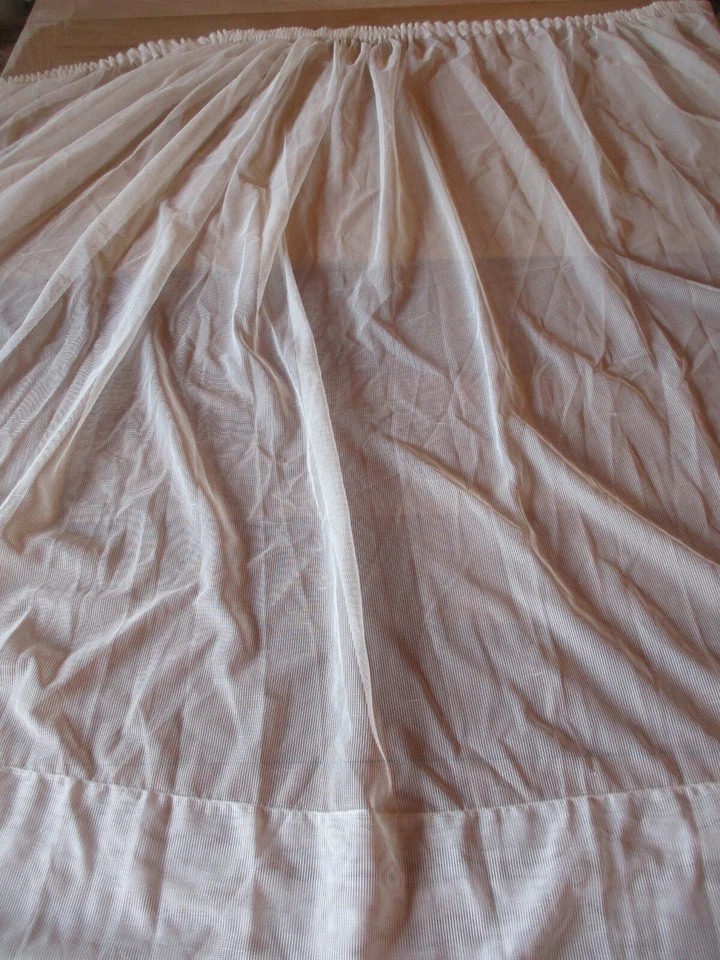 Rideau N°99 blanc moustiquaire berceau ? 380 x 142 cm   tulle  - Photo 2/4