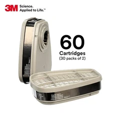 30 PKG. 3M 6001 Organic Vapor Replacement Respirator Cartridge Automotive Paint