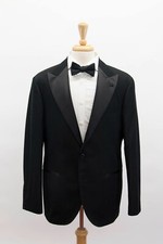 NWT 5495 Brunello Cucinelli Men's Herringbone Formal Tuxedo Jacket A238