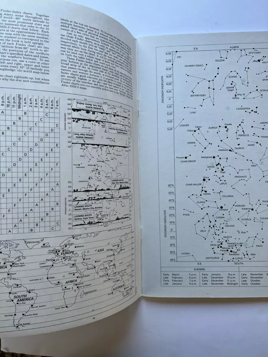 Wil Tirion's Bright Star Atlas 2000.0 Star Gazing Book
