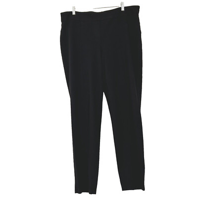 Leyla Woman Tapered Slim Leg Dress Pants Black plus size 18W