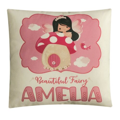 PERSONALISED FAIRY CUSHION,CHOOSE COVER ONLY OR COMPLETE,BLONDE OR DARK HAIR - Picture 2 of 5