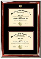 Graduation Double Diploma Frame Two Degree College Major Logo Frames Certificate