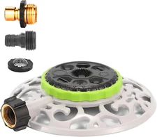 Turret Pattern Sprinkler, 8-Pattern Stationary Water Sprinkler on Metal Decorati