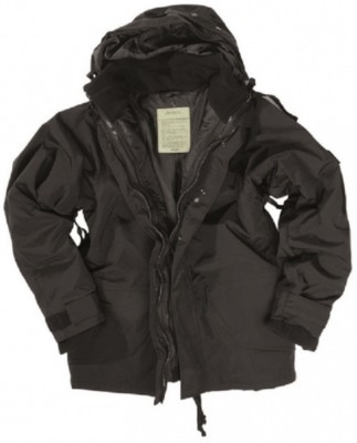 Ecwcs Cold Wet Weather Nässeschutz Parka Fleece Jacke Outdoor Schwarz XL XLarge