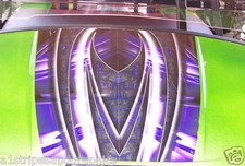 Golf Cart 19" BODY ARMOR HOOD & UNDER SEAT Stripes Graphics EZGO club Car