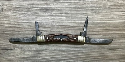 Vintage BOKER Tree Brand 4 Blade Congress Pocket Knife Stag Solingen Germany
