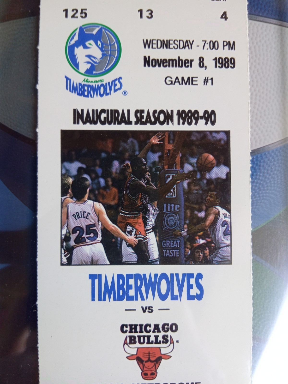 Rare MICHAEL JORDAN PSA 7 Ticket Stub 🔥 None Higher 🔥 Timberwolves First Game! view 5