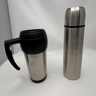 Thermocafe Stainless Steel Thermos Travel Mug & Bottle Combo Set