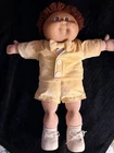 Cabbage Patch Kids 16 in Play Doll Brown Curly Hair Brown Eyes Outfit Shoes