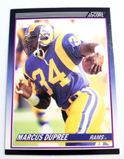 1990 Score Rookie & Traded Supplemental Marcus Dupree RC #1T Los Angeles Rams