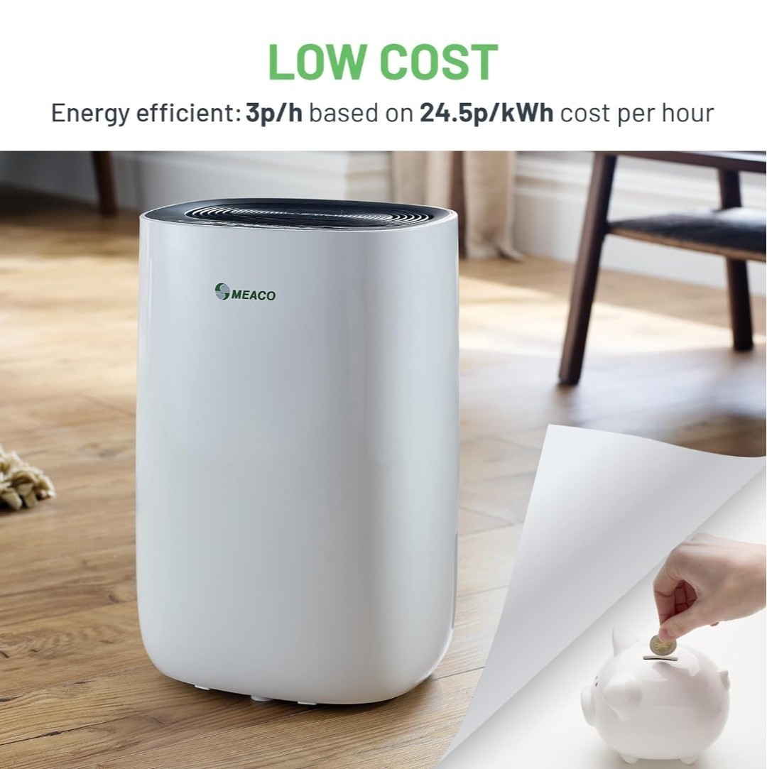 Meaco MeacoDry ABC 10L Dehumidifier - White - Quiet Mark Award-Winning - Low Energy Consumption - Image 4
