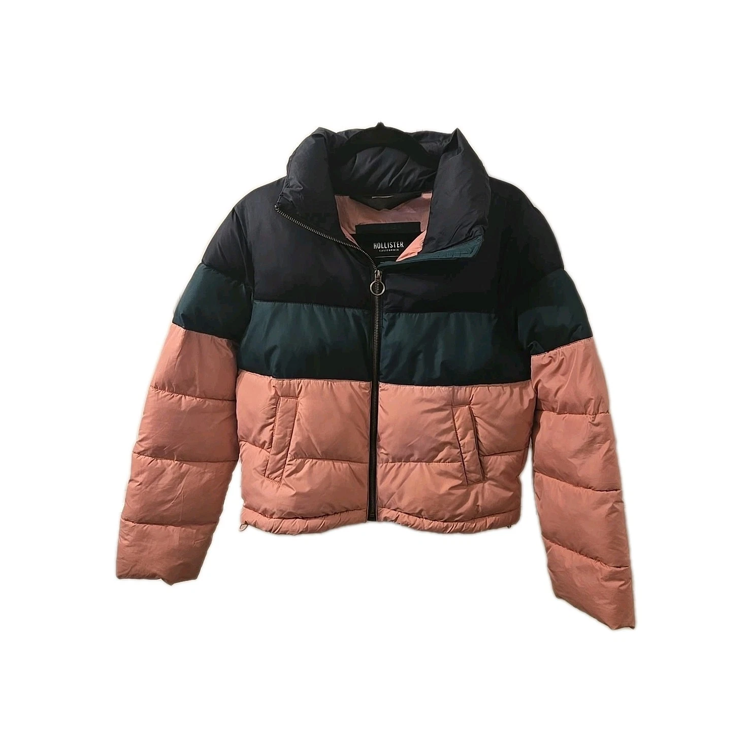 Hollister Women's Puffer Collection Colorblock Coat Size Small Snow Jacket