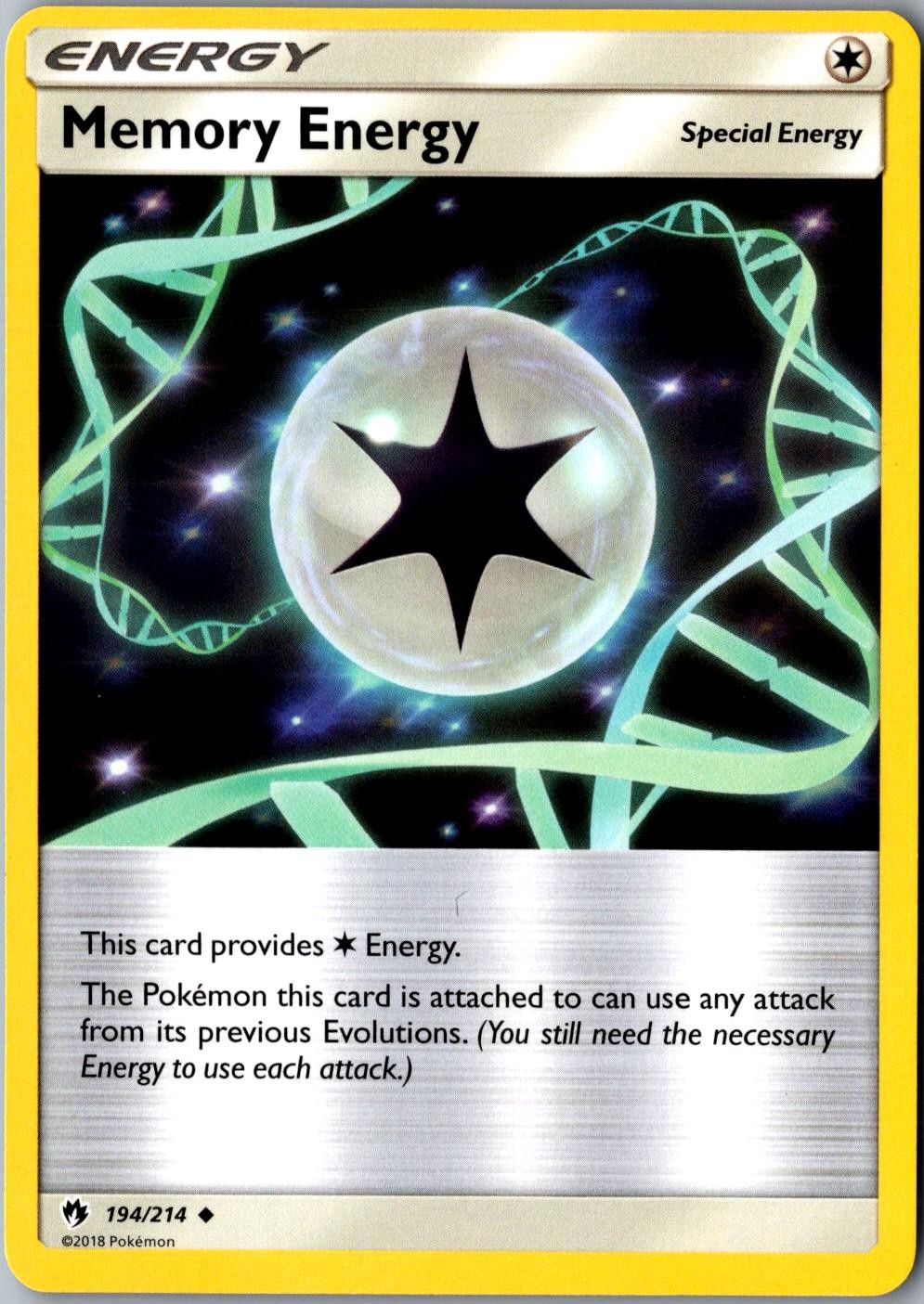 Memory Energy 194/214 Uncommon Lost Thunder Lightly Played Pokemon Card