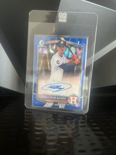 2025 Bowman Chrome Kevin Alvarez Blue Raywave Refractor Auto /150 Astros