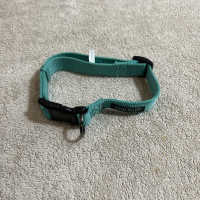 Top-paw Adjustable Dog Collar with Plastic Buckle, Metal D-Ring, Teal size L