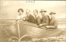 Galveston Texas TX Boat Prop Studio Portrait c1927 Real Photo Postcard bhn