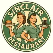 Hi Gloss Sinclair Restaurant Gasoline   Vintage  Style Metal Sign