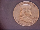 1949-D US Franklin Half, Circulated Ave Grade, .36169 Oz Slv (US-8993)