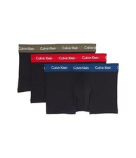 Image of Calvin Klein L88723 Men's Black 3-Pack Cotton Stretch Low-Rise Trunks Size L