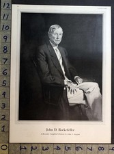 1918 JOHN D. ROCKEFELLER PORTRAIT JOHN S. SARGENT INSERT PHOTO PRINT FC12632