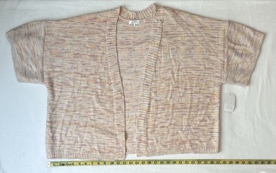 Daily Thread Sweater, Women's Size 2X, Ripe Guava, Open Cardigan, Short Sleeve