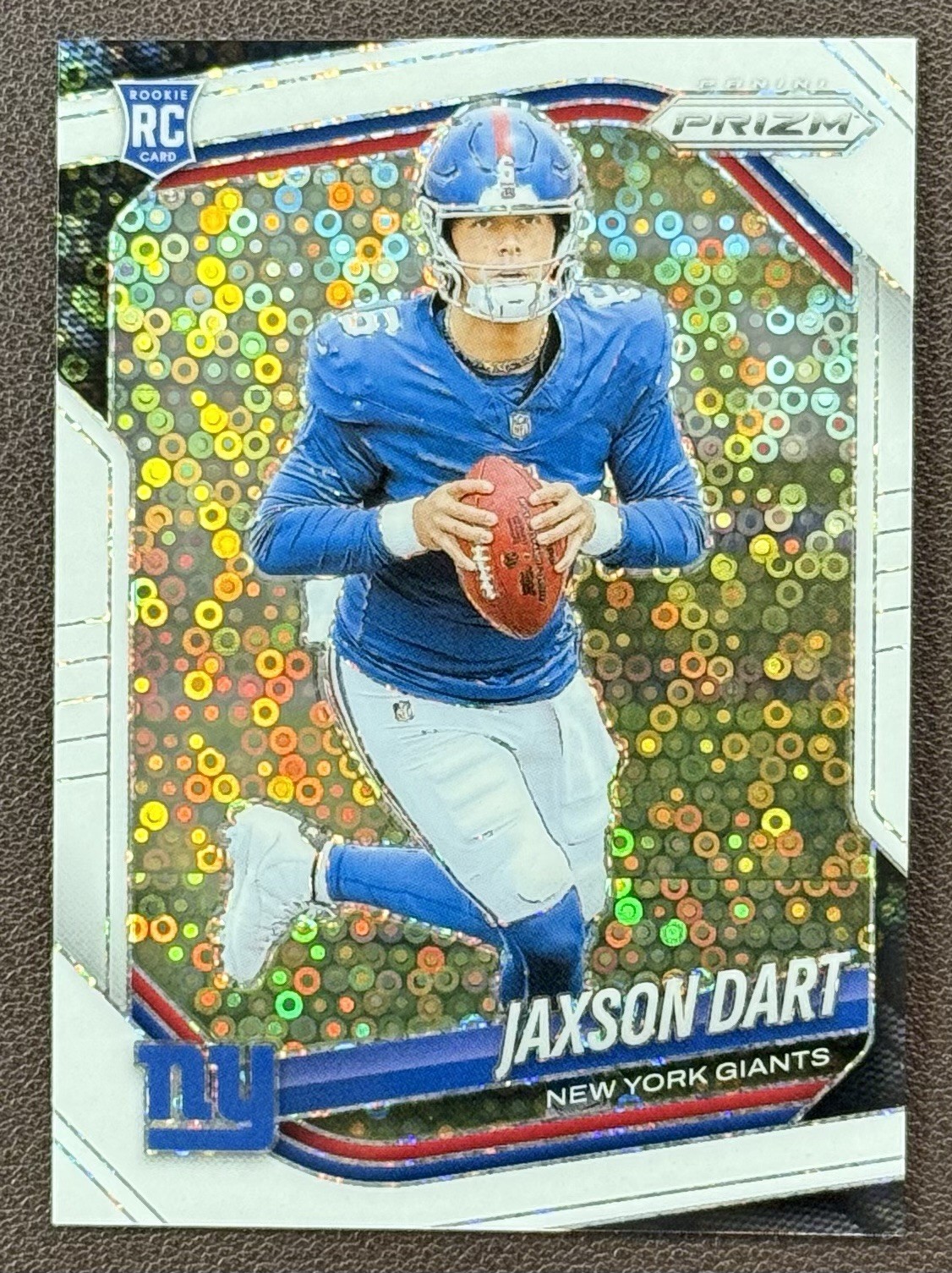 2025 Panini Prizm - Rookies Jaxson Dart #332 White Disco Prizm (RC)