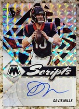 Sports Cards 2022 Panini Mosaic Davis Mills Scripts Autograph Silver Reactive...