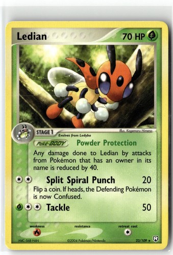 2004 POKEMON TEAM ROCKET RETURNS LEDIAN 23/109 R NM + FREE GIFT