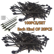 100X Mixed Cable Tie Bundled Wire Band Car Wire Harness Line Fastener Strap Clip